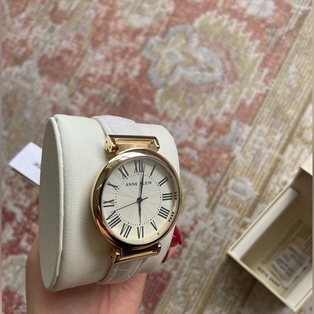 Anne Klein Women's Croco-Grain Strap Watch NWT